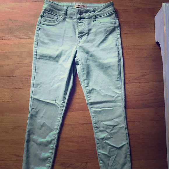 Blue Spice Denim - Teal Skinny Jeans